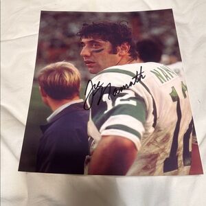 Joe Namath autographed 8 x 10 photo New York Jets
